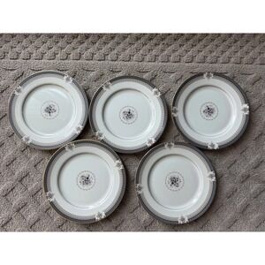 5 Mikasa Grande Ivory Tropez Salad Plates Floral